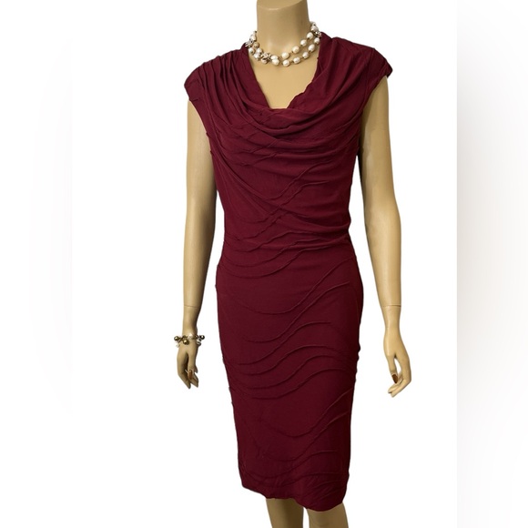 LADYS CONNECTED APPAREL BEAUTIFUL LINED BODY-CON DRESS FITTED WITH STRECH - Picture 4 of 10